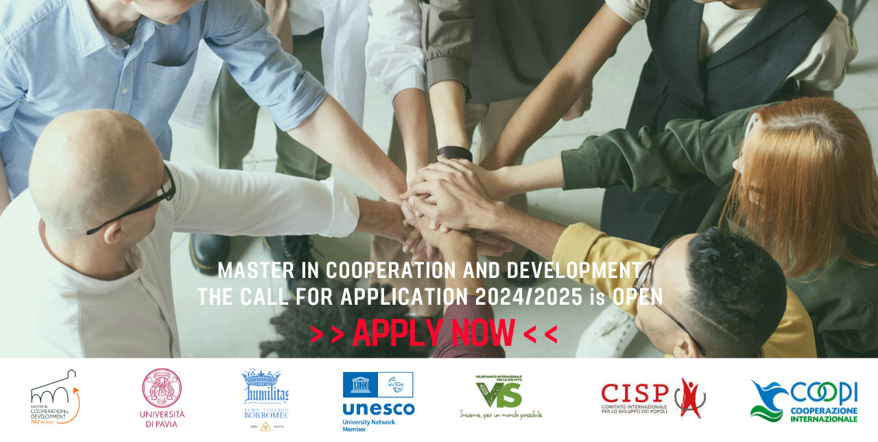 Master in Cooperation and Development. Open applications in Pavia