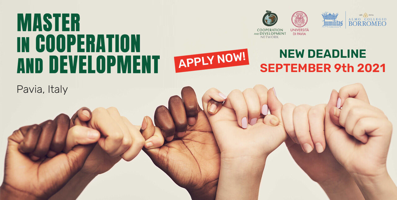 New deadline for the Master in Cooperation & Development of Pavia