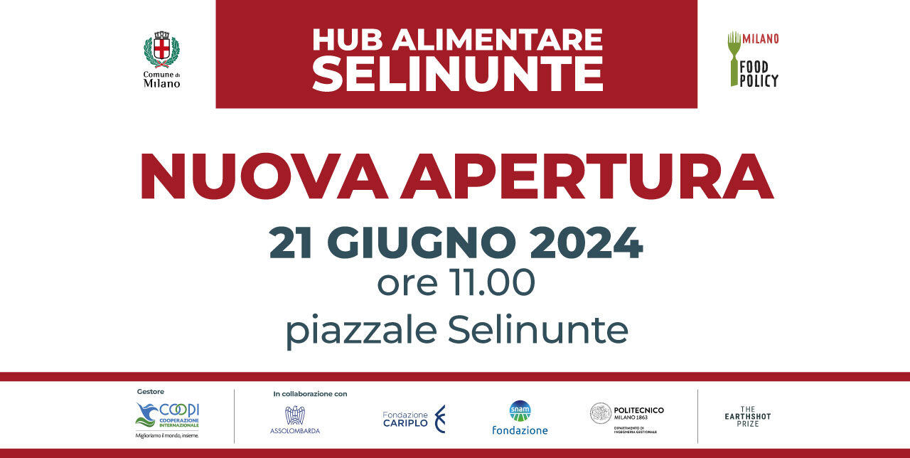 Milano, 21 giugno 2024: inaugurazione Hub di quartiere contro lo spreco alimentare