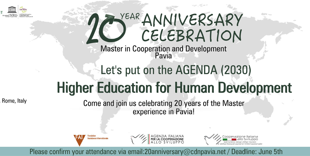20° anniversary Master in Cooperation and Development