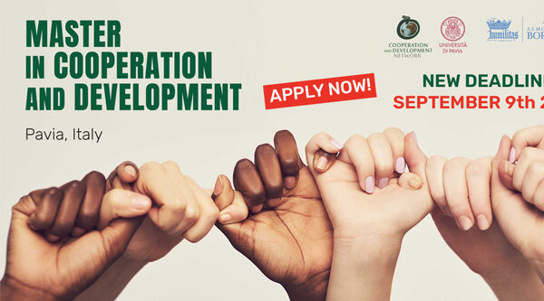 New deadline for the Master in Cooperation & Development of Pavia